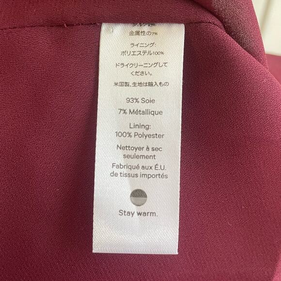 warm Fall 2018 Paradise Red Floral Silk Midi Dress Size 1/ Small - Picture 7 of 8